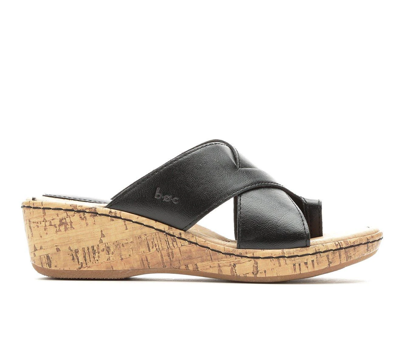 Best Pirce 👍 Women's BOC ☀️ Summer Wedge 🩴 Sandals Black ✨