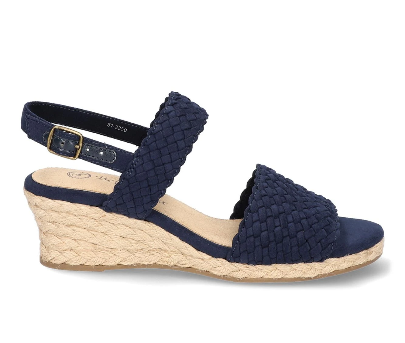 Best Sale 😍 Women's Bella Vita Mariella Espadrille Wedge 🩴 Sandals Navy 😍