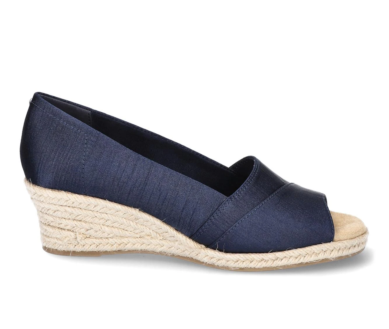 Coupon ๐ฏ Women's Easy Street Jasper Espadrille Wedge ๐ฉด Sandals Navy Thai Silk ๐คฉ