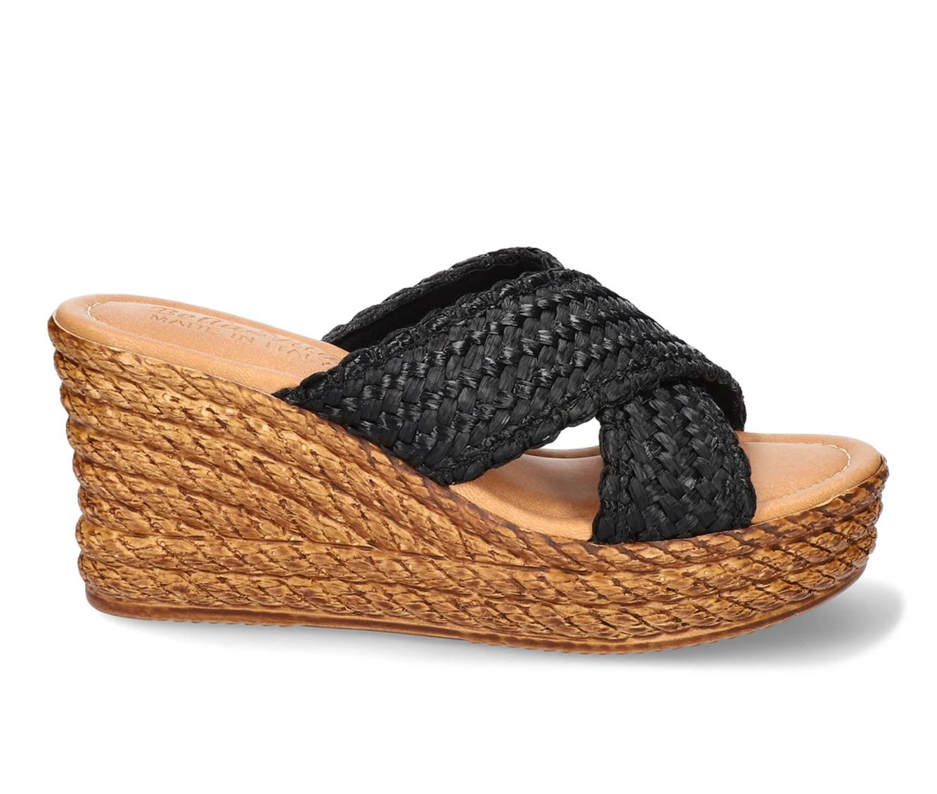 Hot Sale ๐ Women's Bella Vita Italy Geo-Italy Espadrille Wedge ๐ฉด Sandals Black ๐ - Image 2