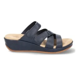 Best deal 🎉 Women's Easy Street Koda Wedge 🩴 Sandals Navy 😍