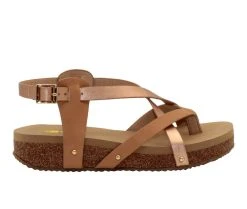 Coupon ✔️ Women's Volatile Engie Platform Footbed 🩴 Sandals Rose Gold 😉
