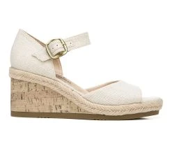 Buy 🛒 Women's LifeStride Go For It Sustainable Wedge 🩴 Sandals Cream 🥰