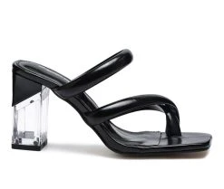 Flash Sale ๐ Women's London Rag Erised Block Heel ๐ Dress ๐ฉด Sandals Black ๐ฏ