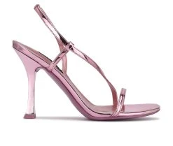 Buy ⌛ Women's Nine West Isaw Stiletto 👗 Dress 🩴 Sandals Metallic Pink ✔️