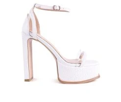 Outlet 🌟 Women's London Rag Cutlass Platform 👗 Dress 🩴 Sandals White ✨