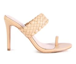 Deals 💯 Women's London Rag High Perks 👗 Dress 🩴 Sandals Latte 👍