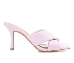 Best Pirce 🎉 Women's Journee Collection Oppal Stiletto 👗 Dress 🩴 Sandals Lilac 🎁