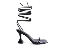 Discount ❤️ Women's London Rag Biten Berry 👗 Dress 🩴 Sandals Black ✨