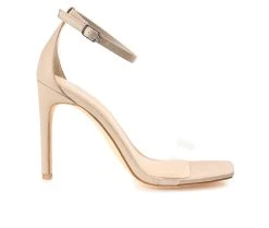 Deals 😉 Women's Journee Collection Lorelei Stiletto 👗 Dress 🩴 Sandals Nude 😉