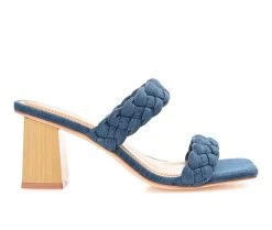 Buy ✔️ Women's Journee Collection Bronte 👗 Dress 🩴 Sandals Denim 🤩