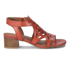 Wholesale 🔥 Women's Baretraps Velvet Block Heel 👗 Dress 🩴 Sandals Paprika 🌟