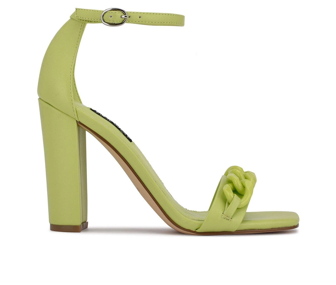 Outlet ๐ Women's Nine West Mindful ๐ Dress ๐ฉด Sandals Neon Lime ๐ - Image 2