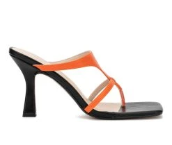 Discount 👏 Women's Torgeis Aconite Stiletto 🩴 Sandals Orange 💯