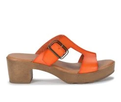 Cheap ✔️ Women's Baretraps Gwenney Block Heel 👗 Dress 🩴 Sandals Orange 🧨