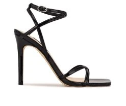 Best deal 🥰 Women's Nine West Tidle Stiletto 🩴 Sandals Black Patent 🤩