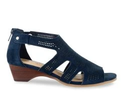 Best Sale 🎁 Women's Bella Vita Quinby 👗 Dress 🩴 Sandals Navy Suede ❤️