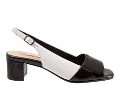 Best Pirce 🤩 Women's Trotters Monique 👗 Dress 🩴 Sandals White/Black 🛒