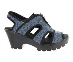 Outlet 🔥 Women's Bernie Mev Lina Heeled 🩴 Sandals Light Denim 🎁