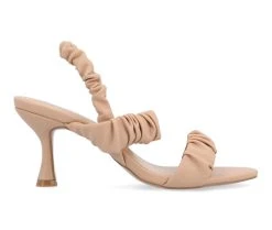 Deals 😍 Women's Journee Collection Amaree 👗 Dress 🩴 Sandals Tan 🔔