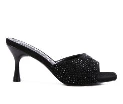 Promo 😀 Women's London Rag Imprint 👗 Dress 🩴 Sandals Black ⭐