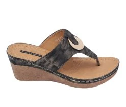Flash Sale 🛒 Women's GC 👟 Shoes Genelle Wedge 🩴 Sandals Black 🔥