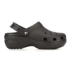 Discount 💯 Women's Crocs Classic Platform Clogs Black 🎁