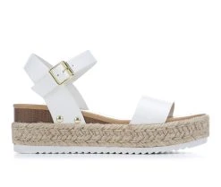 Wholesale 🥰 Women's Soda Clip Espadrille Wedges White 😍