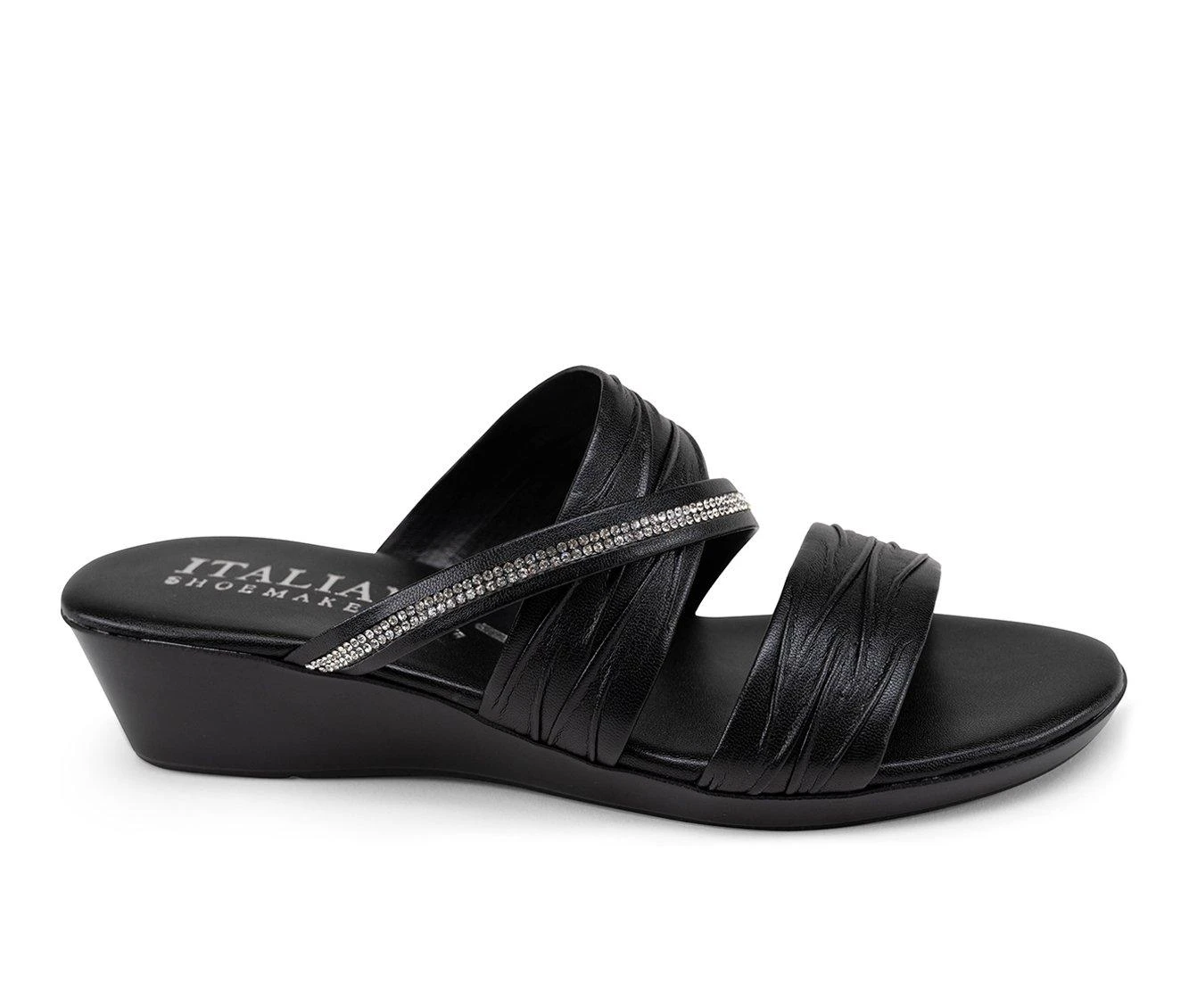 Brand new ⭐ Women's Italian 👟 Shoemakers Hollis Wedge 🩴 Sandals Black ✨