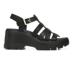 Hot Sale โ๏ธ Women's Dr. Scholls Check It Out Platform Wedge ๐ฉด Sandals Black ๐