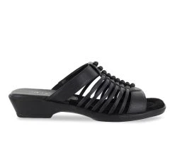 Cheapest 👍 Women's Easy Street Nola Strappy 🩴 Sandals Black 🎉