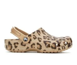 Outlet 👏 Adults' Crocs Classic Leopard Print Clogs Leopard/Gold 👏