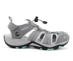 Budget 🎁 Women's Pacific Mountain Ascot Outdoor 🩴 Sandals Grey/ Teal ❤️
