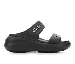 Best Pirce 🔥 Women's Crocs Classic Crush Platform 🩴 Sandals Black 🤩