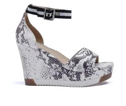 Best Pirce ๐ Women's Jane And The ๐ Shoe Aira Platform Wedges White Snake ๐