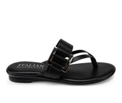 Cheapest ⭐ Women's Italian 👟 Shoemakers Corinne Flip-Flop 🩴 Sandals Black 😍