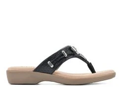 Best reviews of 🌟 Women's Cliffs By White Mountain Bailee Flip-Flops Black/Woven 🔔