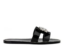 Wholesale 👏 Women's Olivia Miller Kai Platform Wedge 🩴 Sandals Black ✨