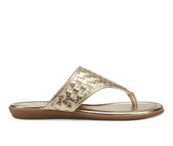 Outlet ✔️ Women's Aerosoles Cherie Flip-Flops Soft Gold 🔥