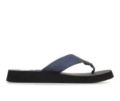 Best Pirce 🎉 Women's Yellow Box Finwick Flip-Flops Denim 🥰