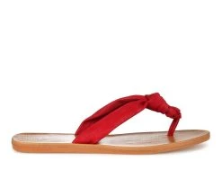 Best Pirce ❤️ Women's Journee Collection Brindle Flip-Flops Red ⌛