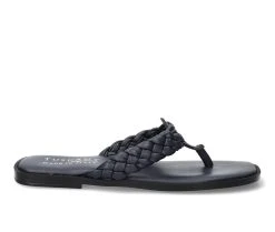Outlet ⭐ Women's TUSCANY BY EASY STREET Coletta Flip-Flops Navy 💯