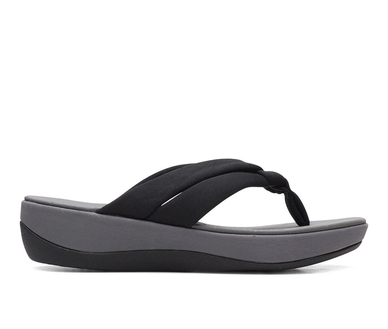 New โ๏ธ Women's Clarks Arla Kaylie Flatform Flip-Flops Black โจ - Image 2
