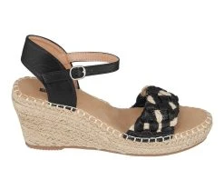 Wholesale ⭐ Women's GC 👟 Shoes Cati Espadrille Wedge 🩴 Sandals Black 🔥