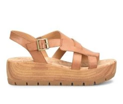 Promo ❤️ Women's Korks Fallon Platform Wedge 🩴 Sandals Tan 🌟