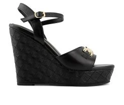 Promo 🔔 Women's Juicy Harlowe Wedges Black 🔥