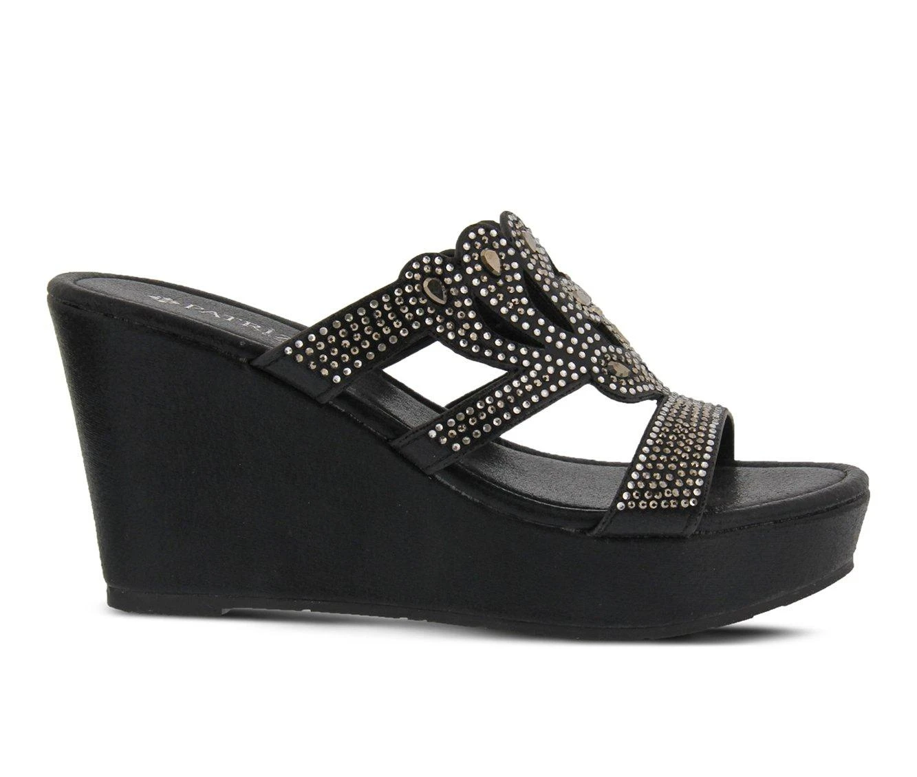 Cheapest 👏 Women's Patrizia Randili Wedge 🩴 Sandals Black 🤩