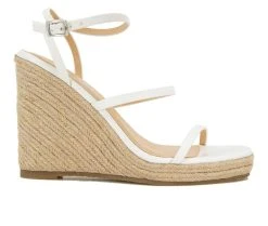 Deals 🔥 Women's XOXO Uliana Espadrille Wedge 🩴 Sandals White 💯