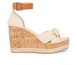 Best Pirce 🤩 Women's Madden Girl Colette Platform Wedge 🩴 Sandals Oatmeal Multi 👍