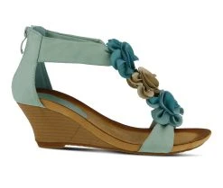 Hot Sale 🔥 Women's Patrizia Harlequin Multi Wedge 🩴 Sandals Aqua 🎉